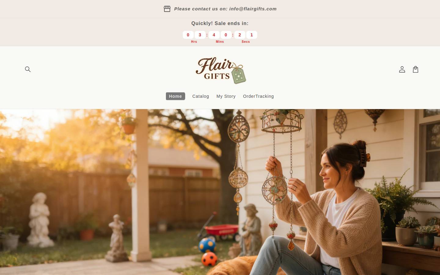 Flairgifts homepage screenshot