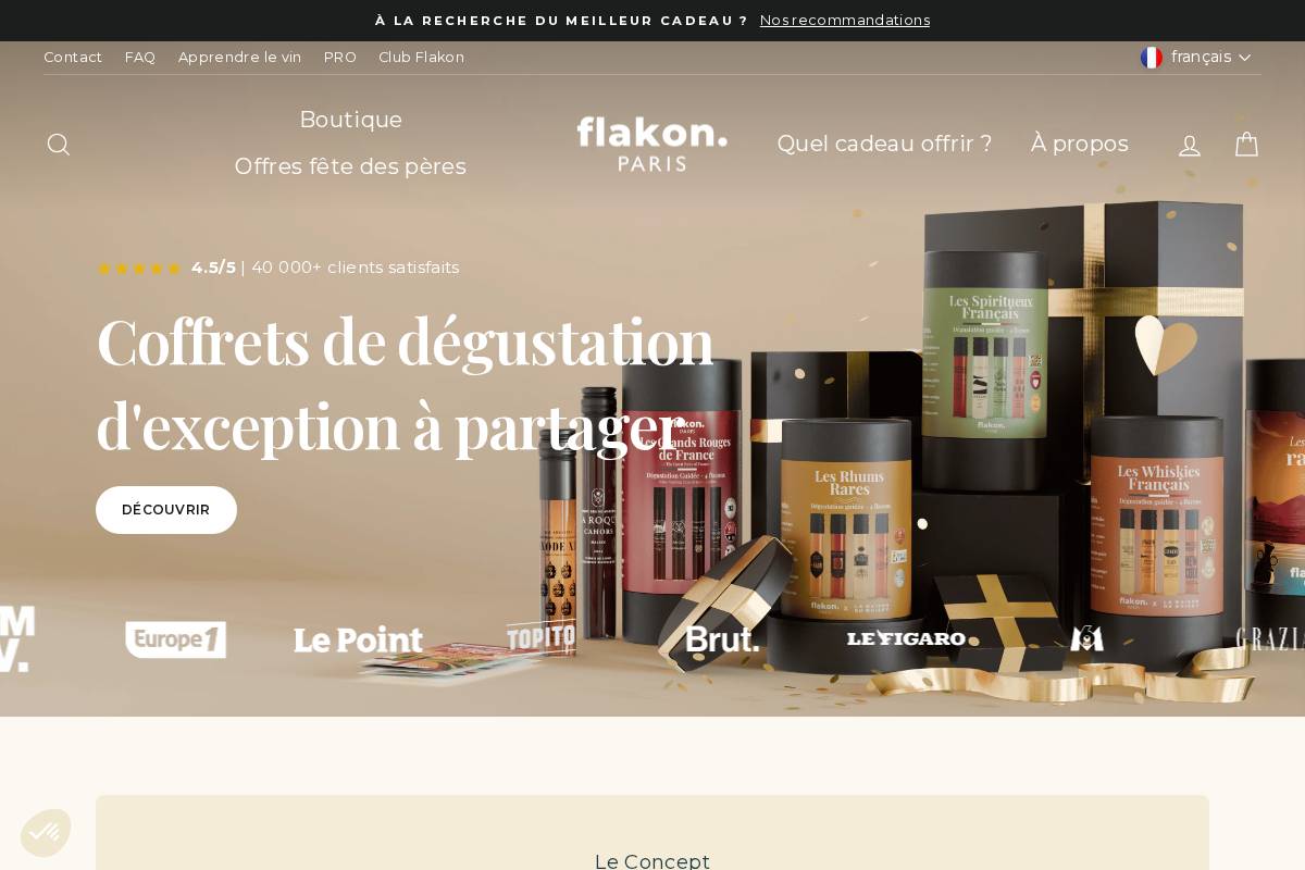 flakon.fr homepage screenshot