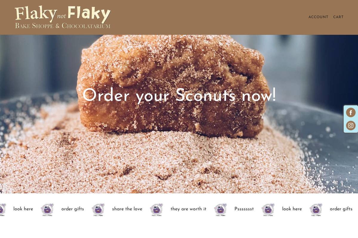 flakynotflaky.com homepage screenshot