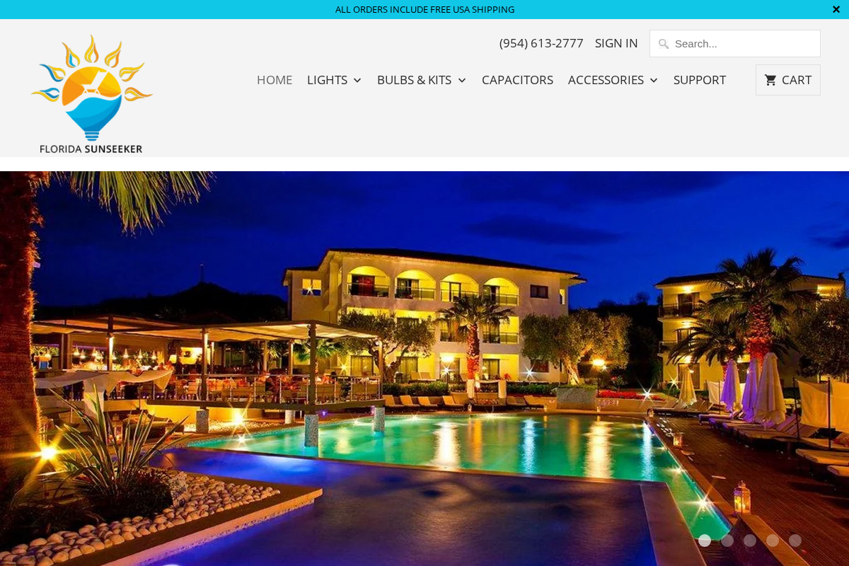 Florida Sunseeker homepage screenshot