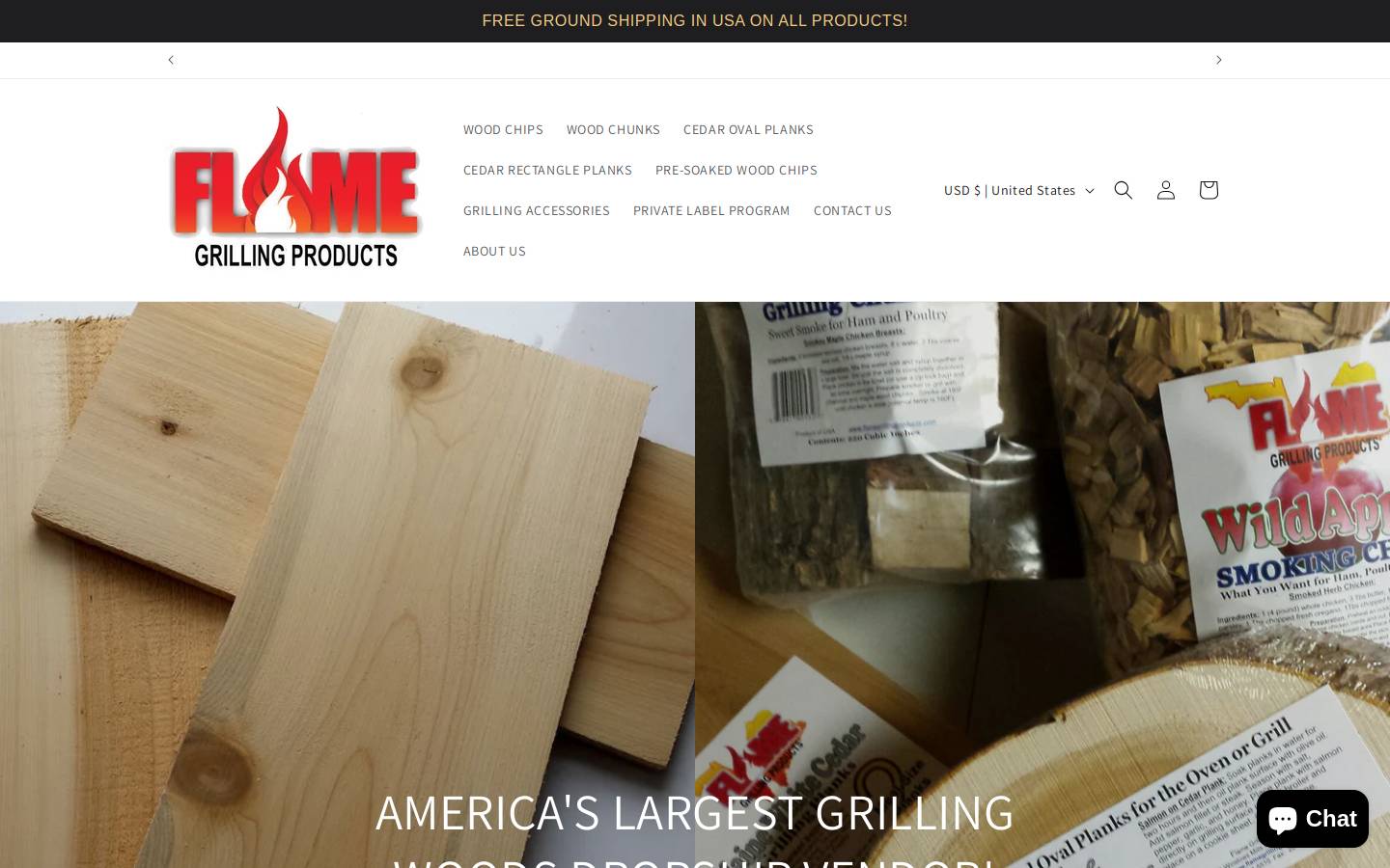 flamegrillingproducts.com homepage screenshot