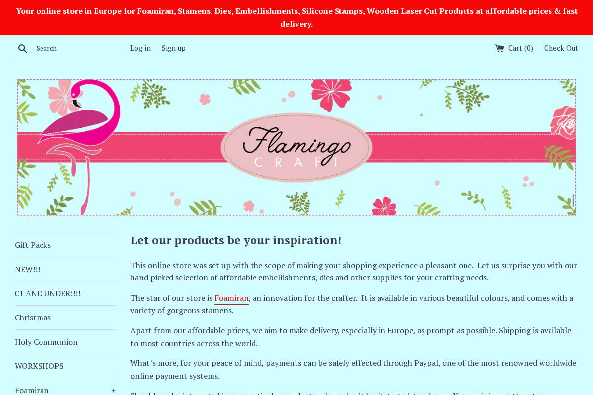 flamingocraft.com homepage screenshot