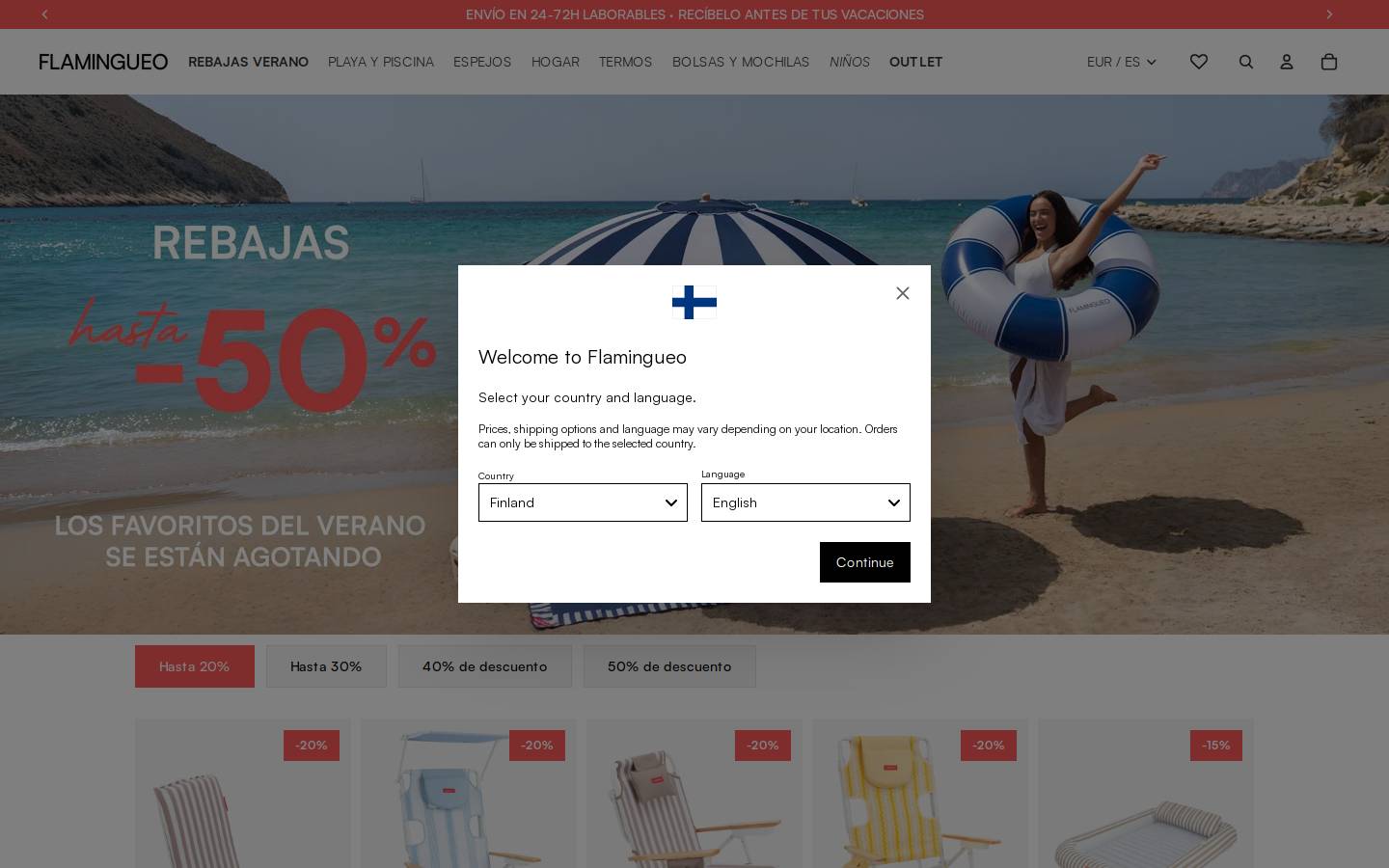 Flamingueostore homepage screenshot