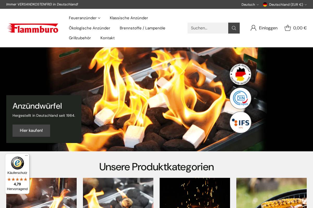 flammburo.de homepage screenshot