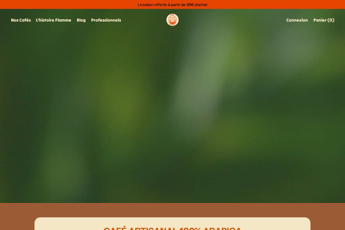 Flamme homepage screenshot