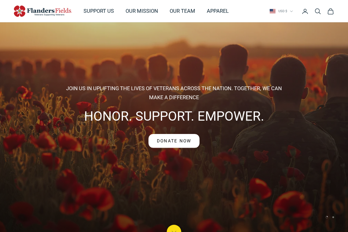 Flanders Fields Ltd homepage screenshot