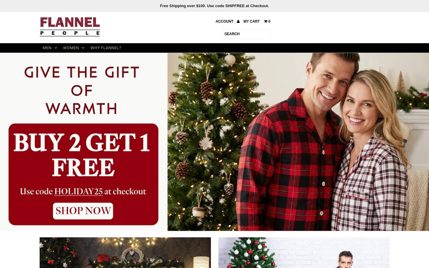 flannelpeople.com homepage screenshot
