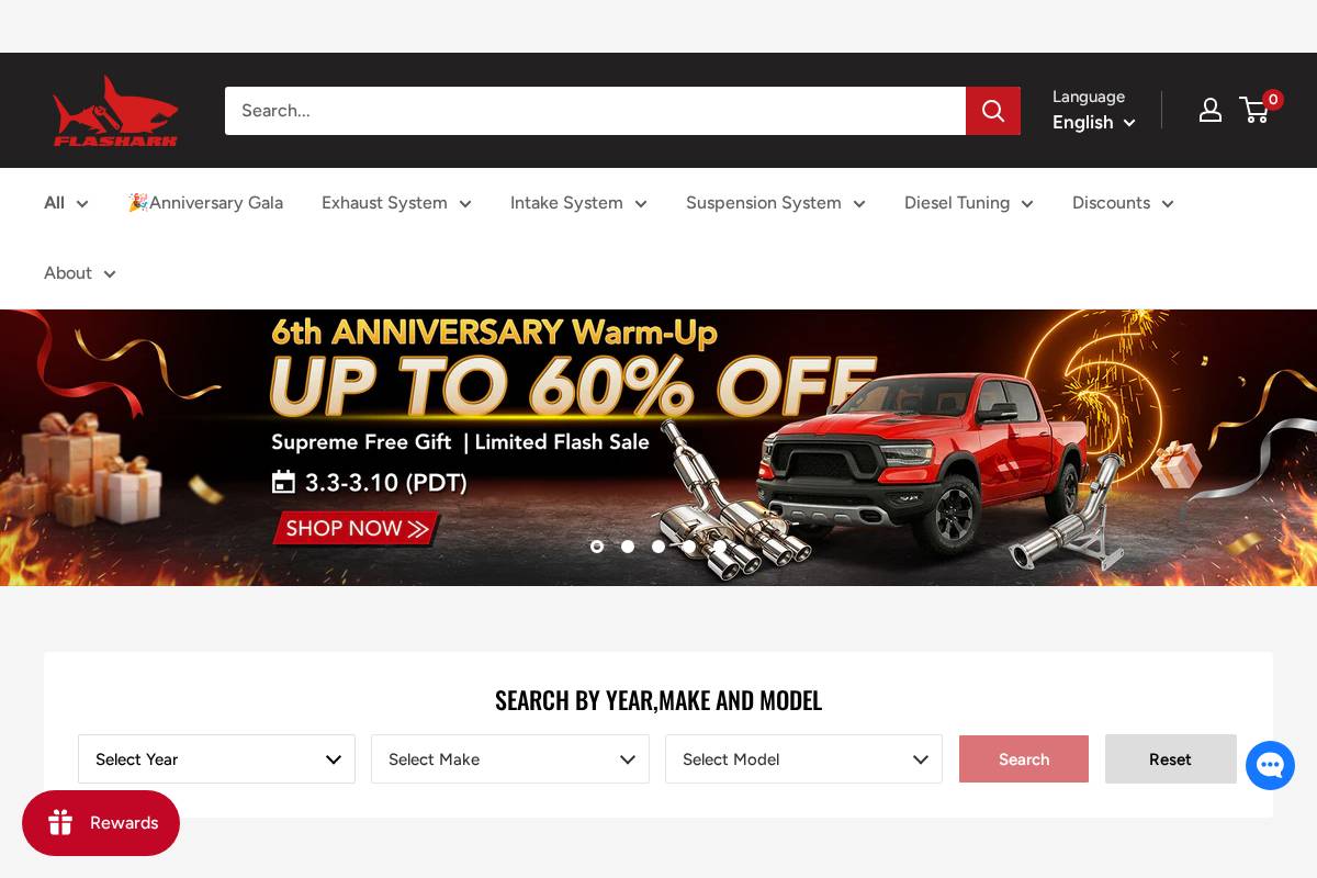 Flashark homepage screenshot