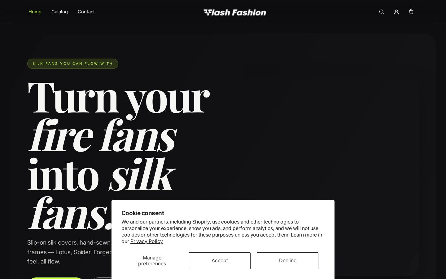 flashfashion.com homepage screenshot