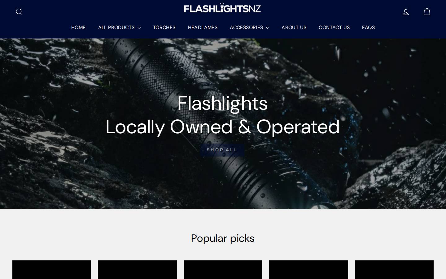 flashlights.co.nz homepage screenshot