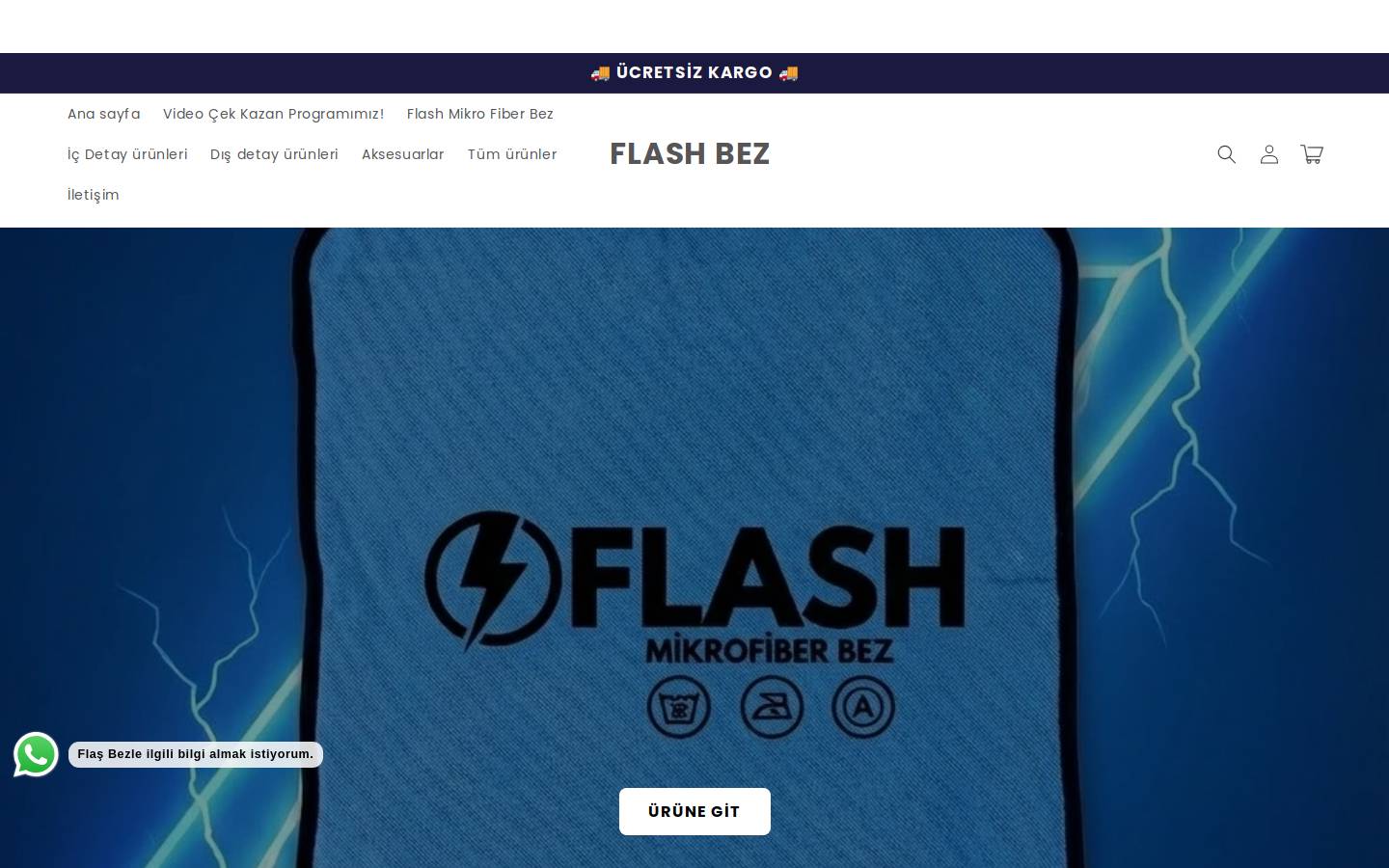 flashmikrofiber.com homepage screenshot