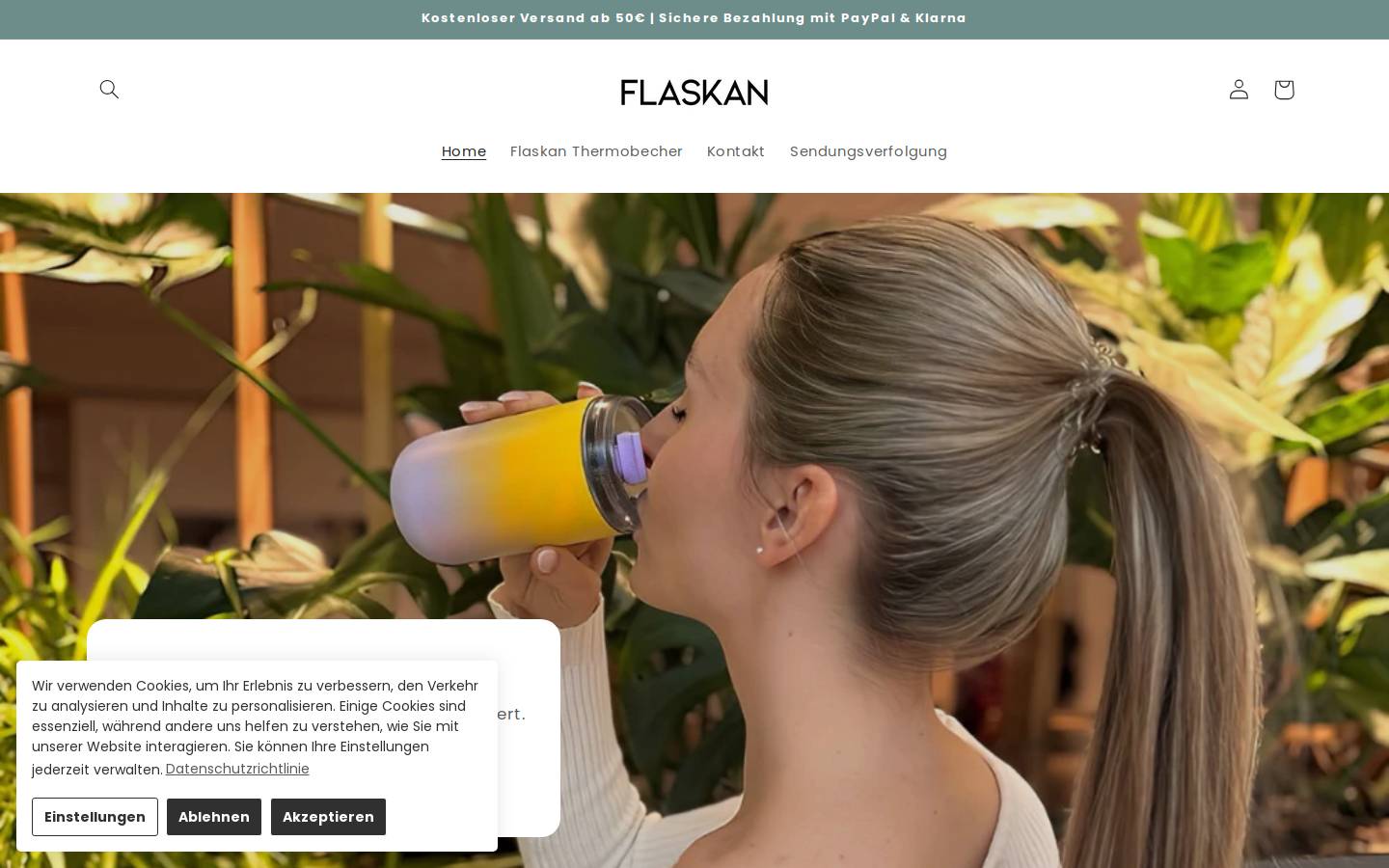 flaskan.com homepage screenshot