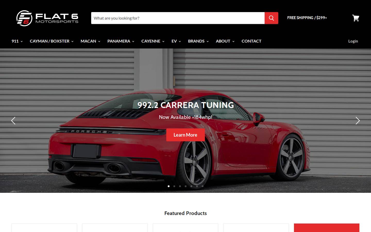 flat6parts.com homepage screenshot