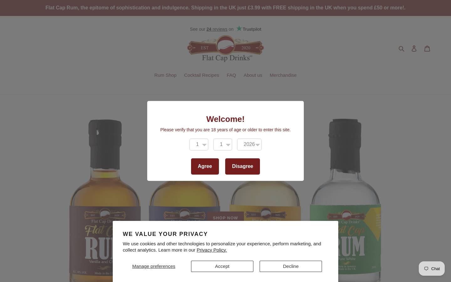 Flat Cap Drinks Company Ltd homepage screenshot