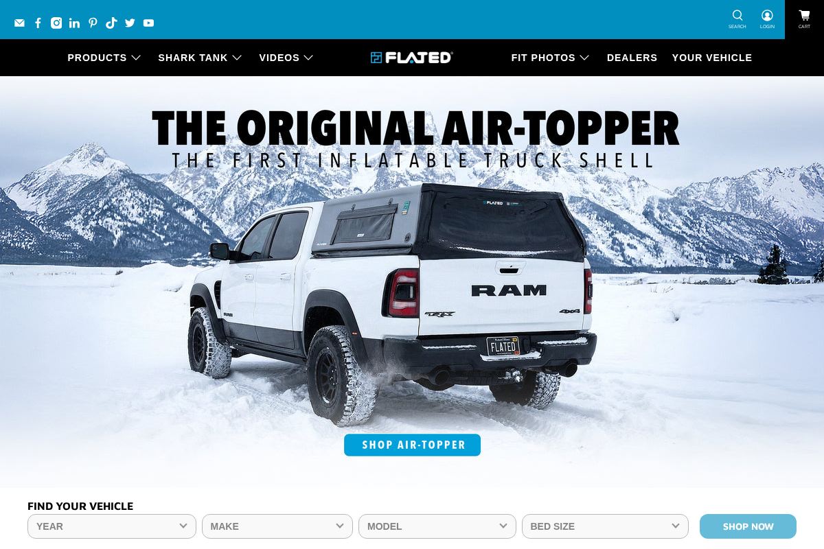 FLATED homepage screenshot