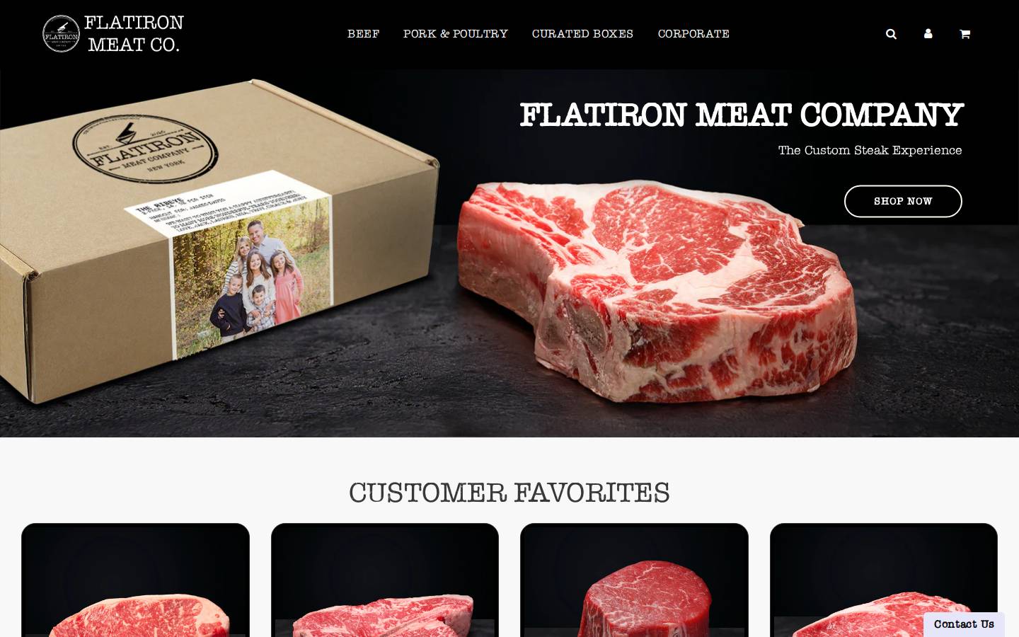 flatironmeatcompany.com homepage screenshot