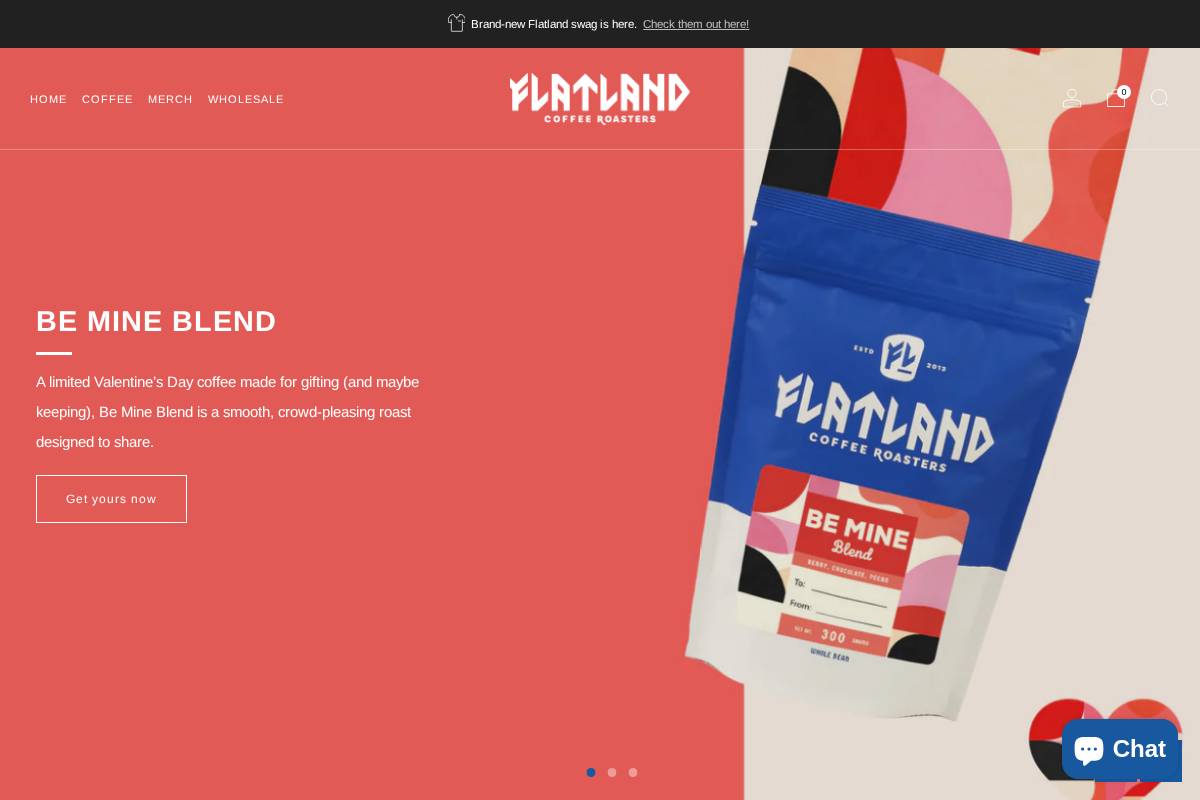 flatlandcoffee.com homepage screenshot
