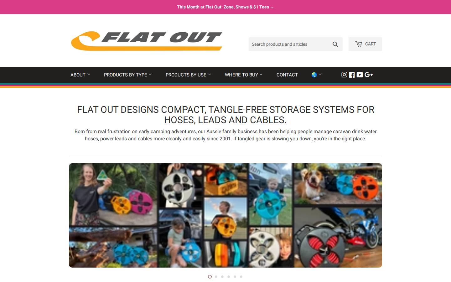 flatoutmultireel.com.au homepage screenshot