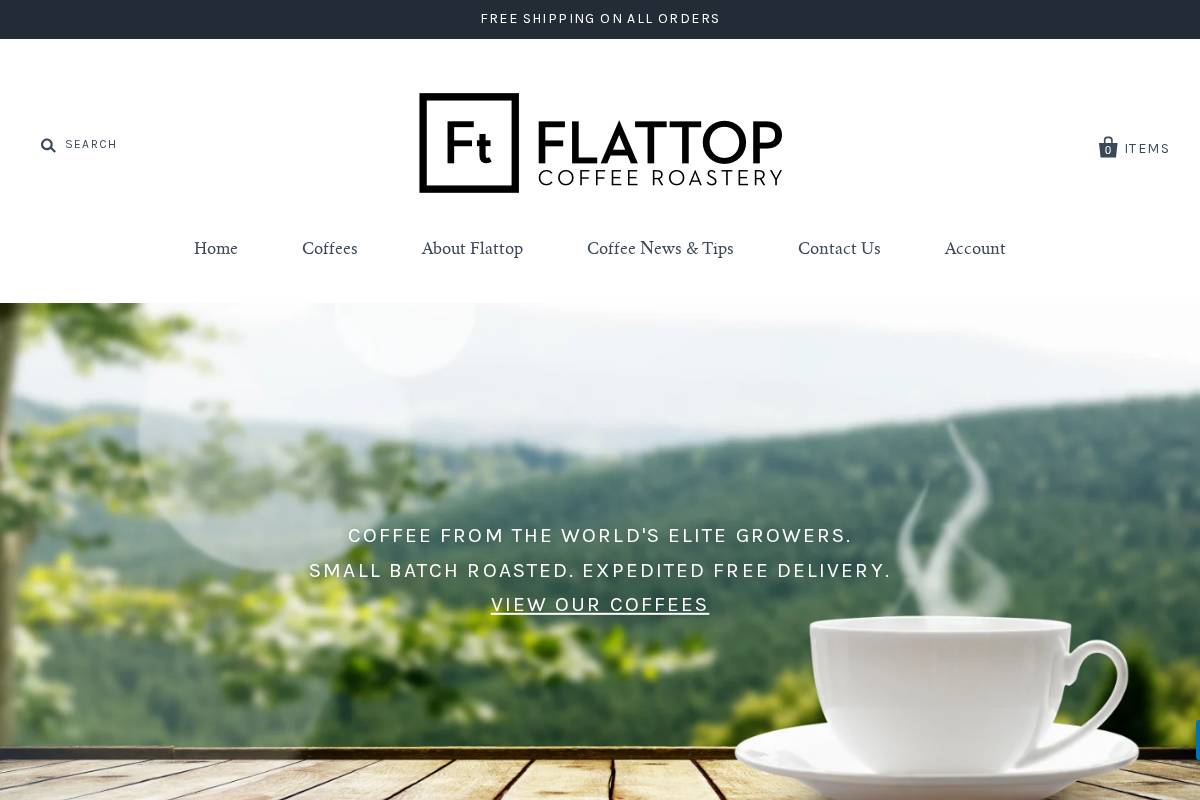 flattopcoffee.com homepage screenshot