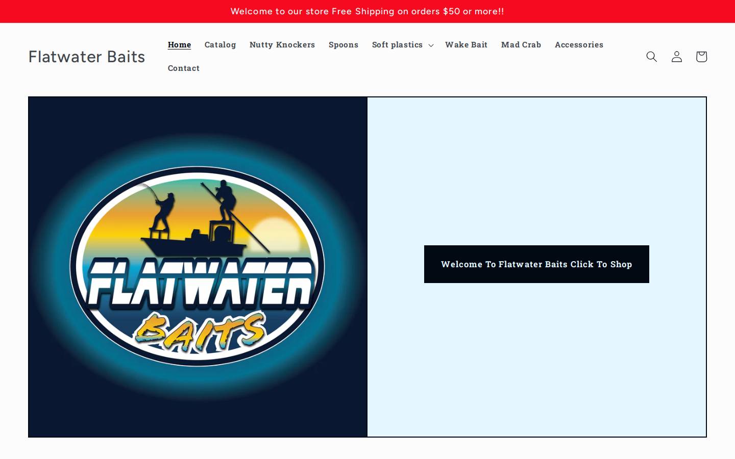 flatwaterbaits.com homepage screenshot