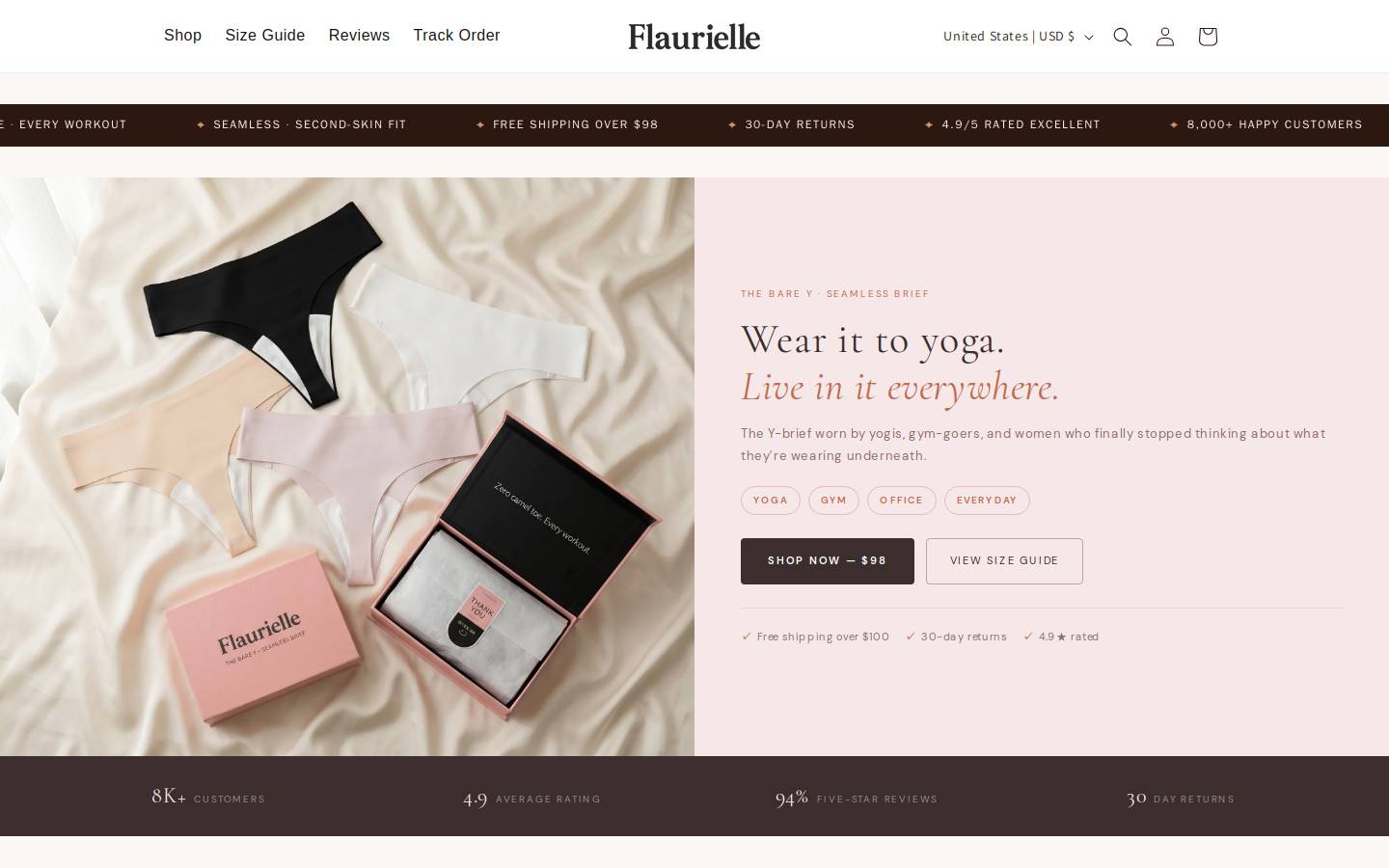 flaurielle.com homepage screenshot