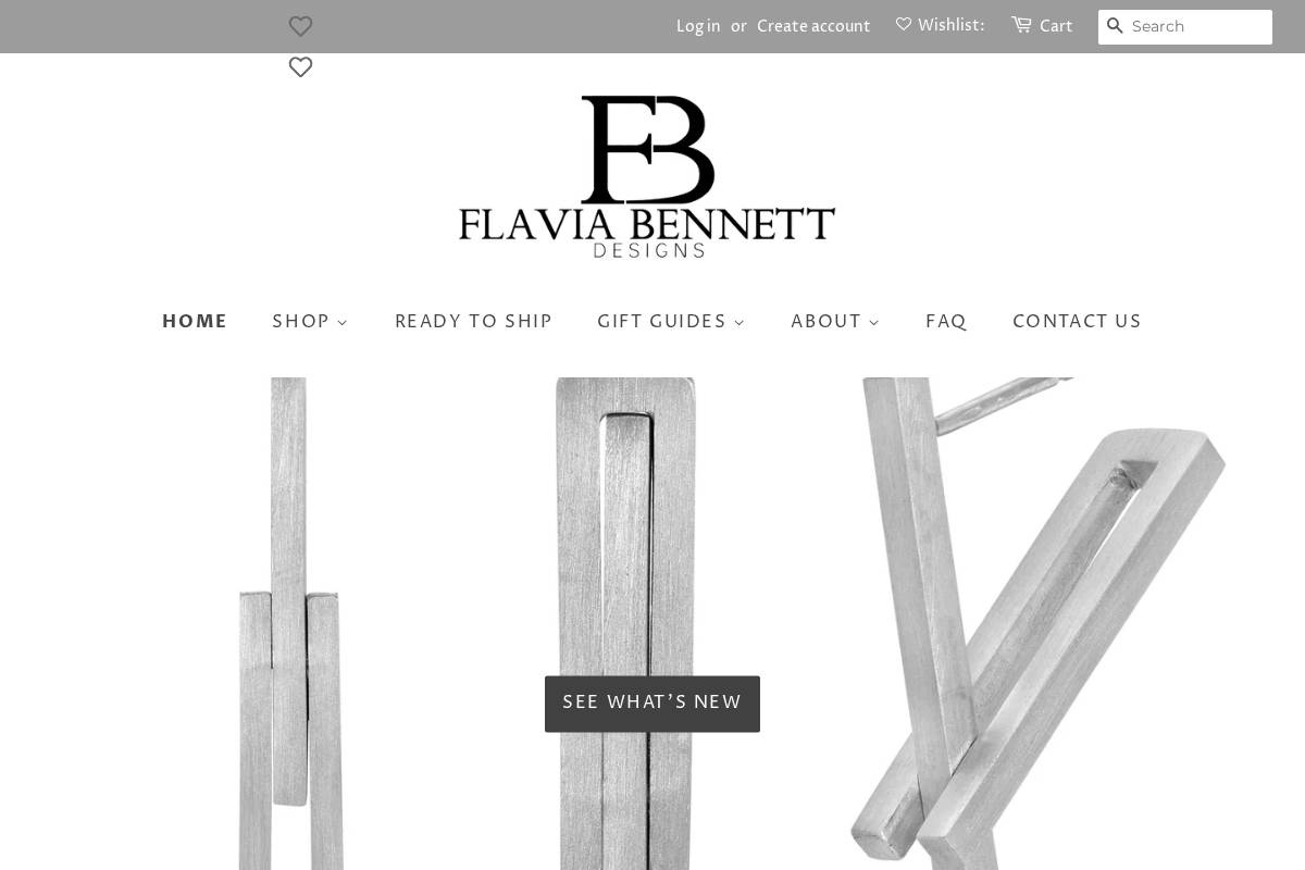 flaviabennett.com homepage screenshot