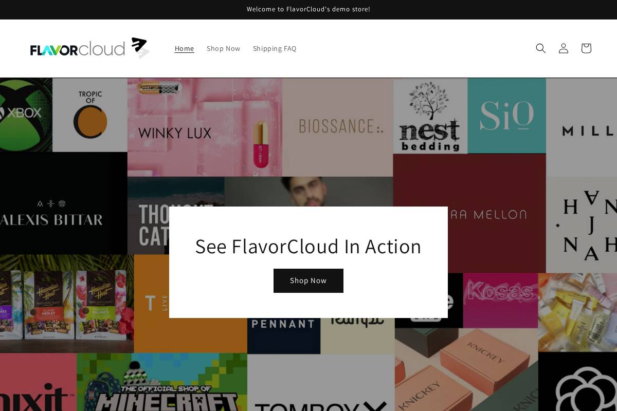 flavorcloudstore.com homepage screenshot