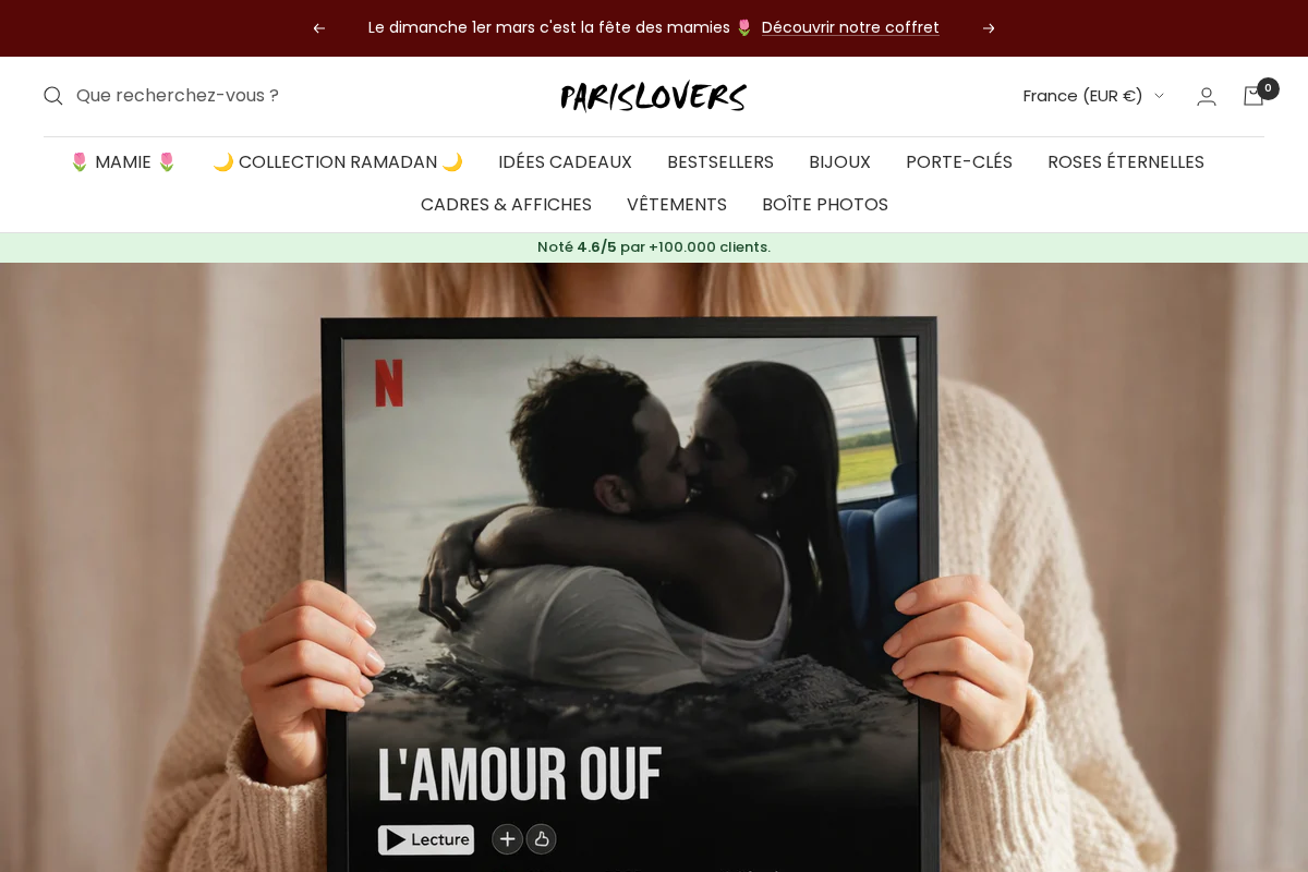 Paris Lovers homepage screenshot