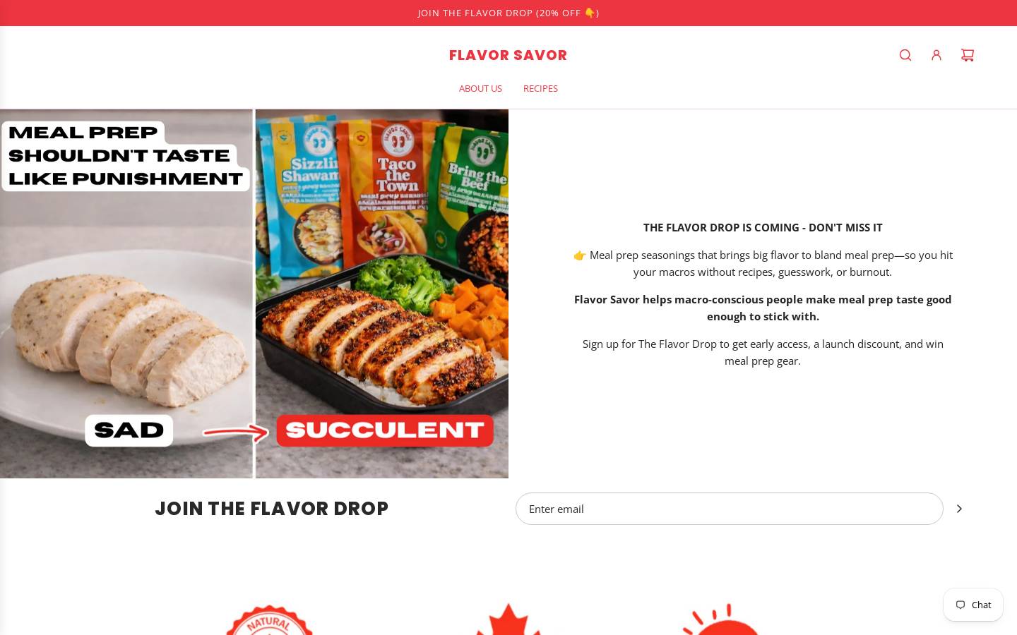 flavorsavor.shop homepage screenshot