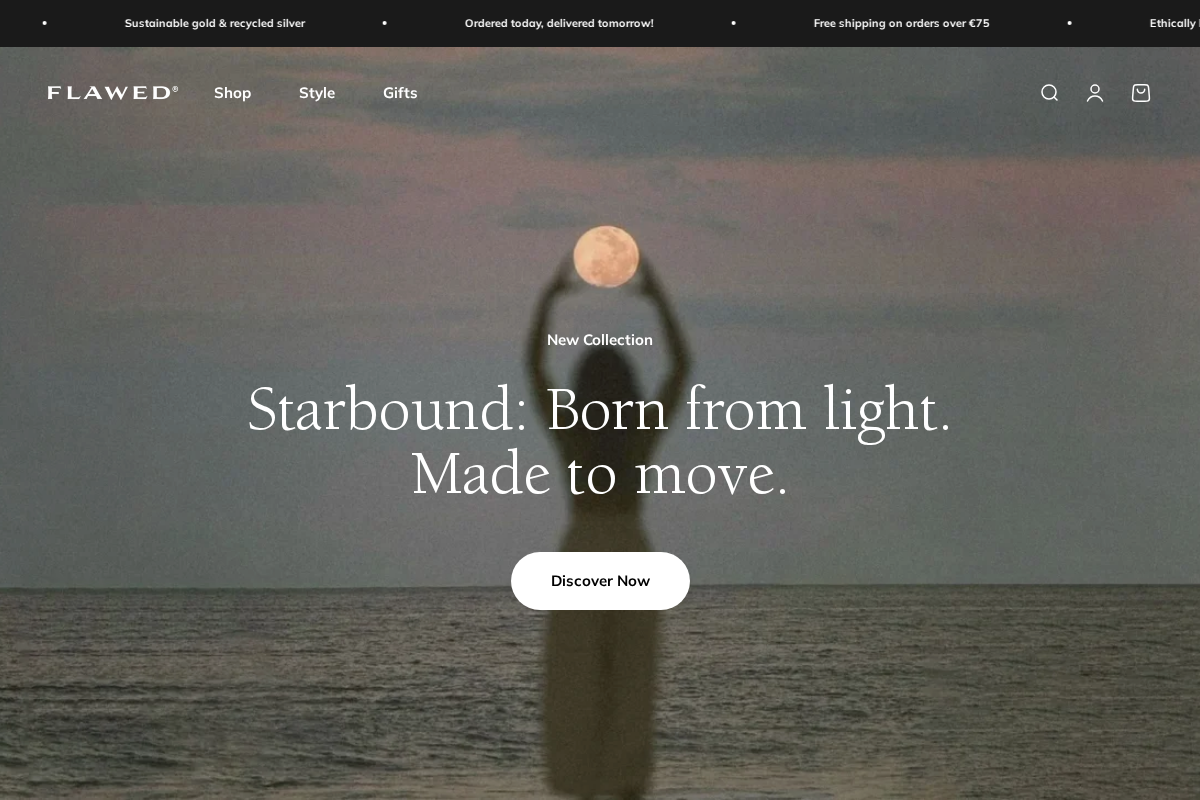 Flawedbrand homepage screenshot