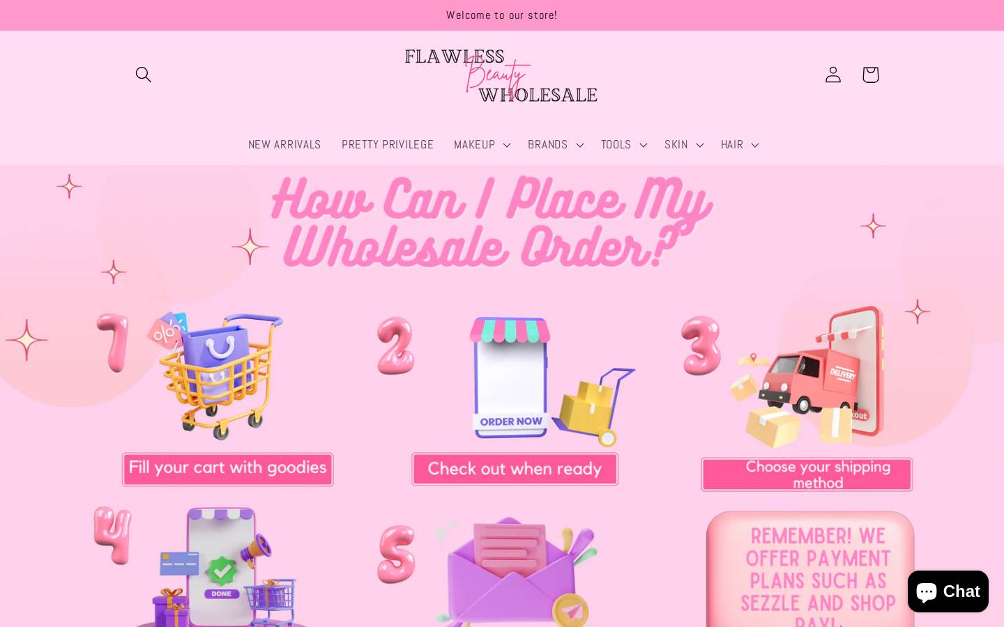 flawlessbeautybyval.com homepage screenshot