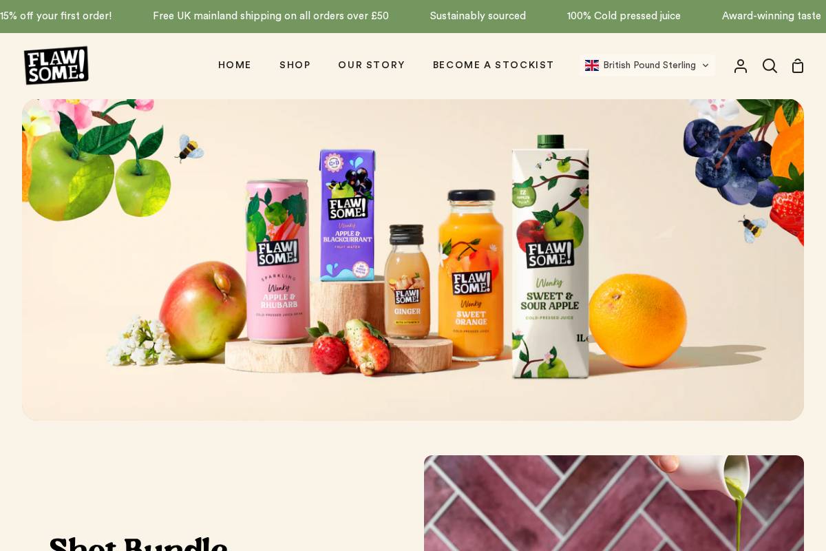 flawsomedrinks.com homepage screenshot