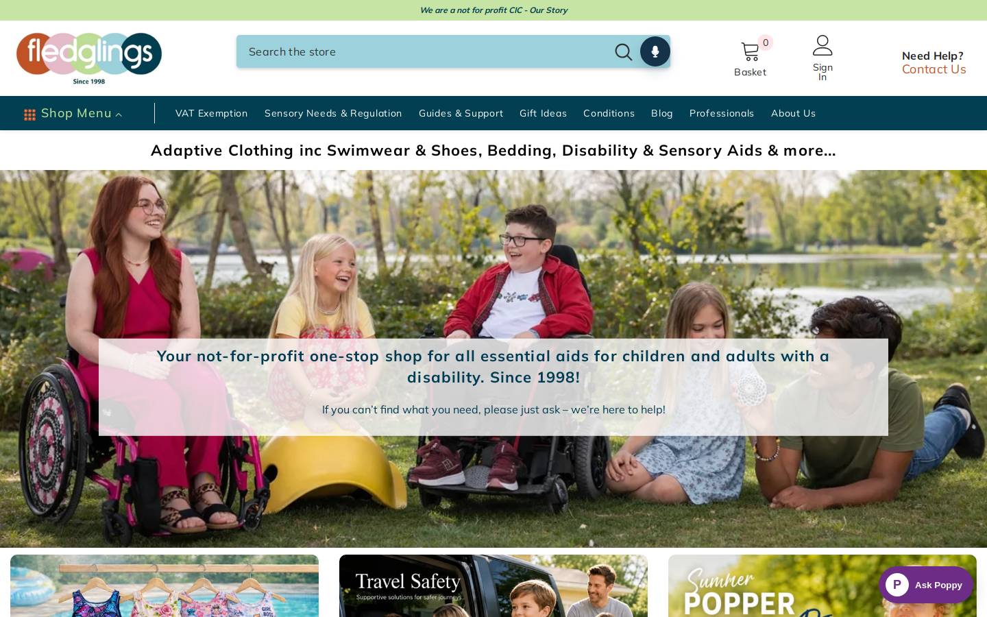 Fledglings Online CIC homepage screenshot