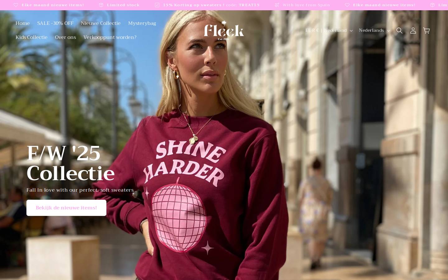 Fleekthelabel homepage screenshot