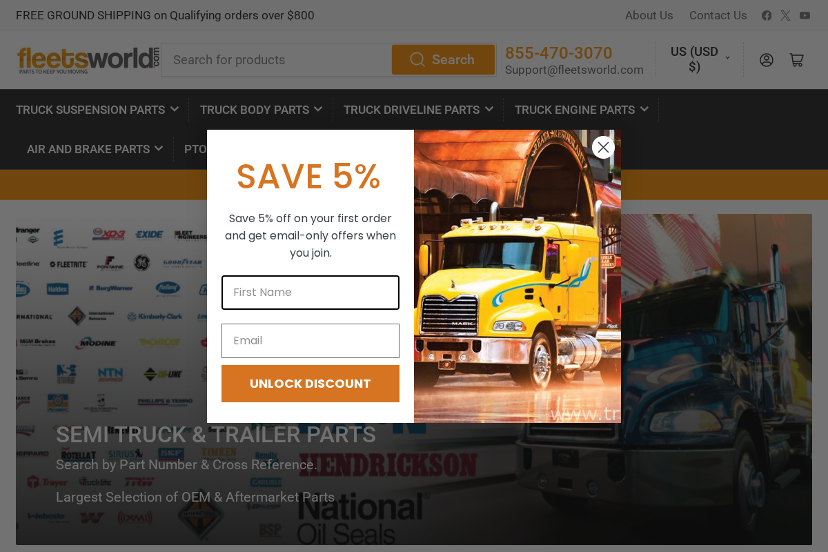 Fleetsworld homepage screenshot