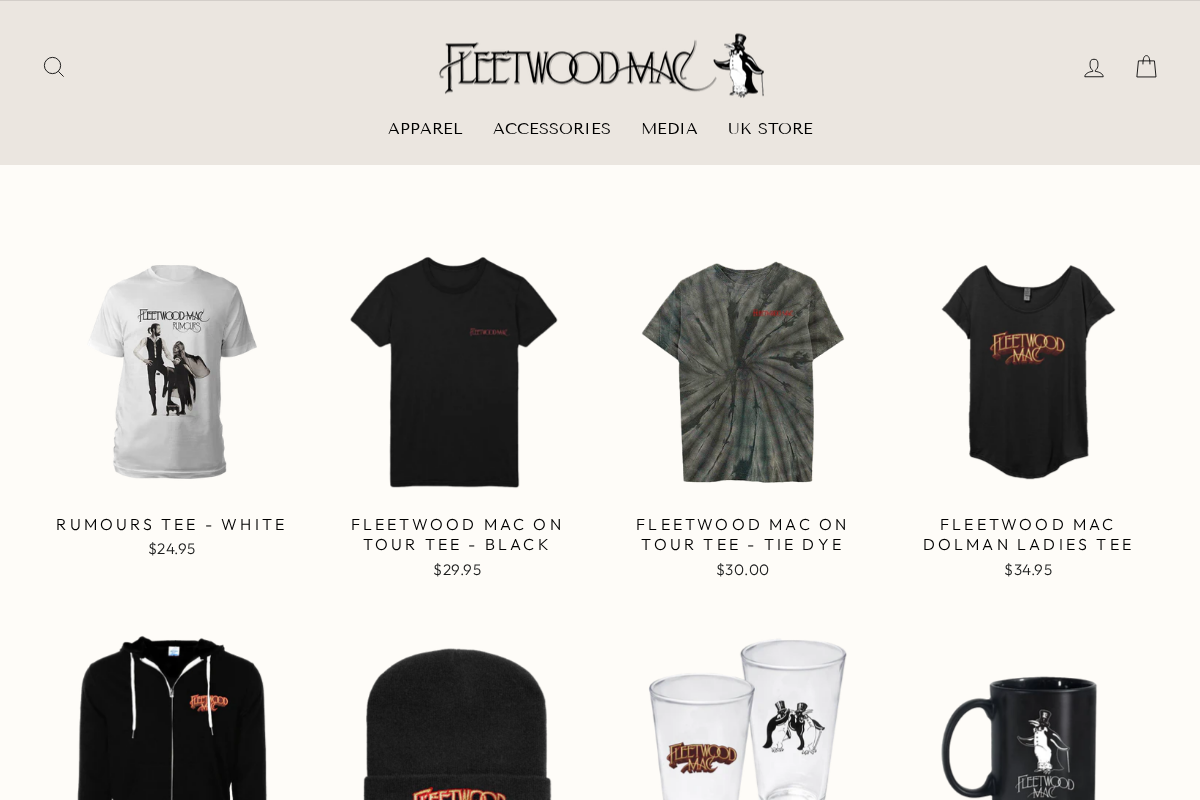 Fleetwoodmac homepage screenshot