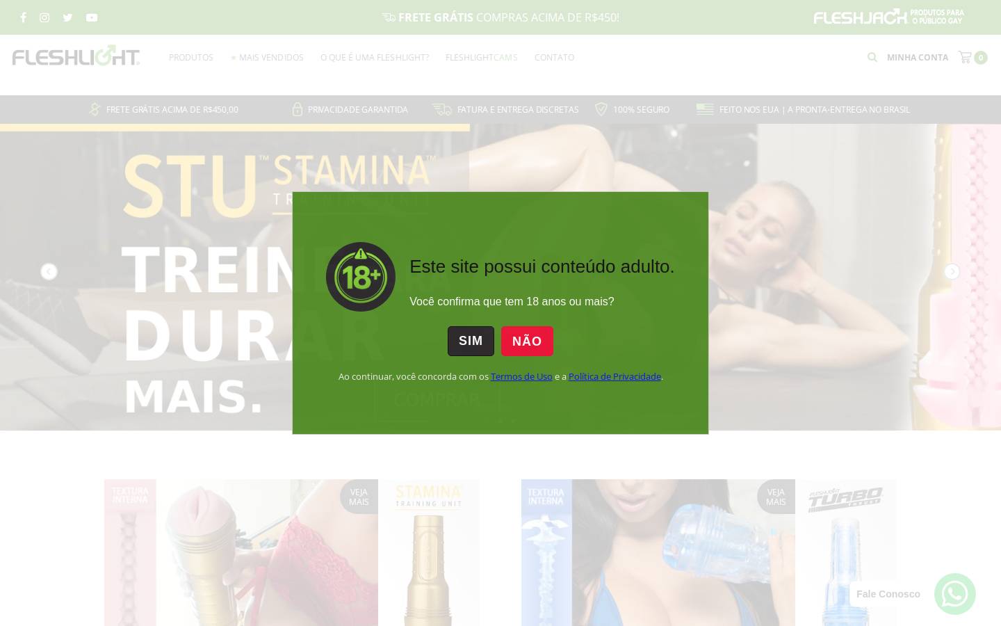 Fleshlight homepage screenshot