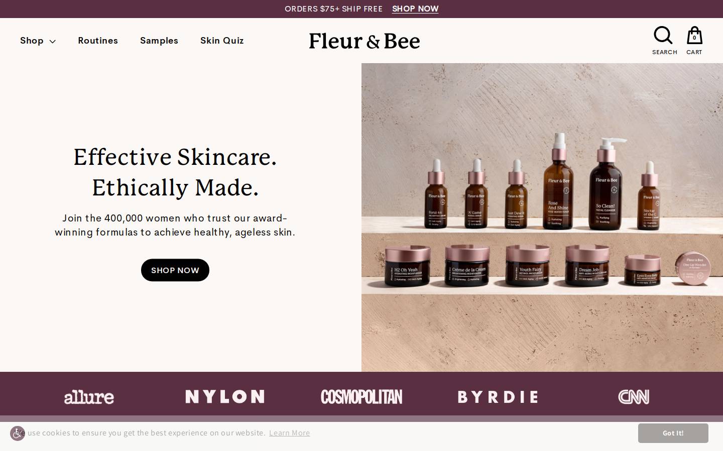 fleurandbee.com homepage screenshot