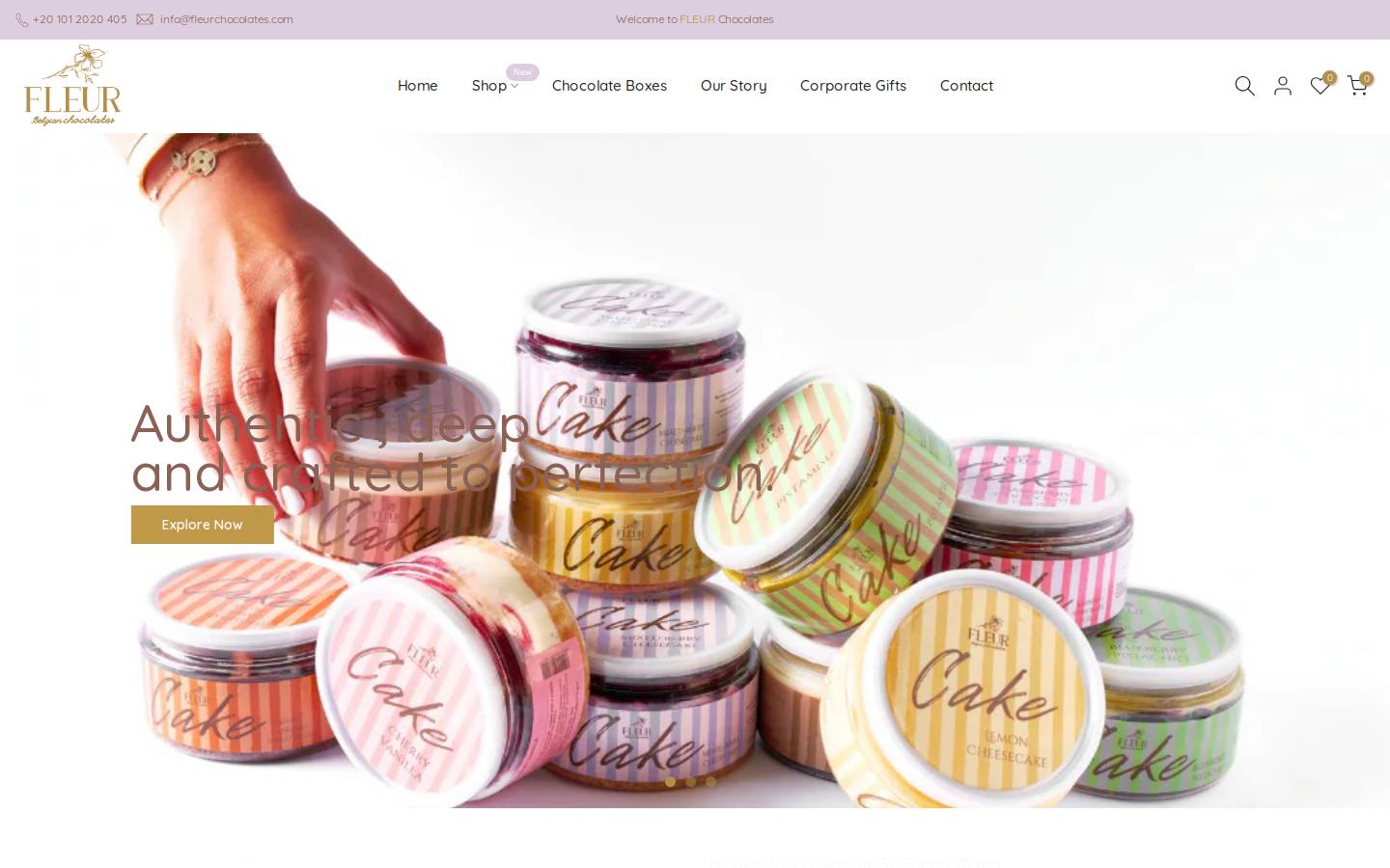 fleurchocolates.com homepage screenshot