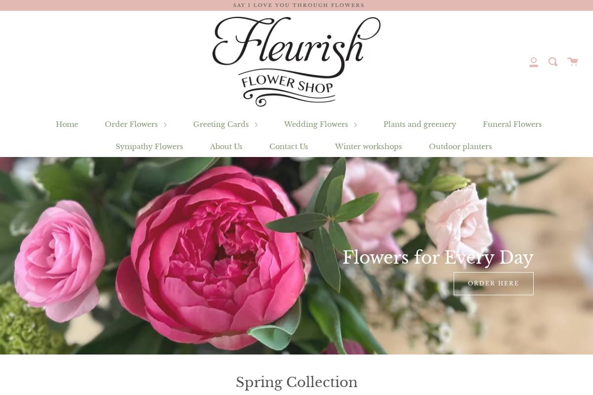 fleurishflowershop.ca homepage screenshot