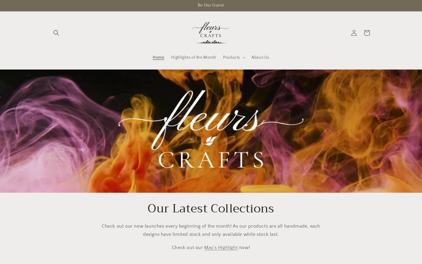 fleurscrafts.com homepage screenshot