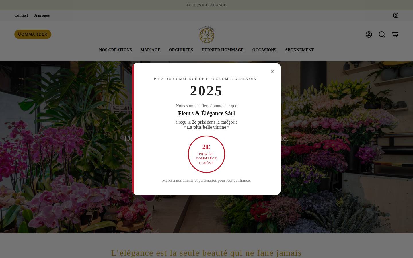 fleursetelegance.ch homepage screenshot