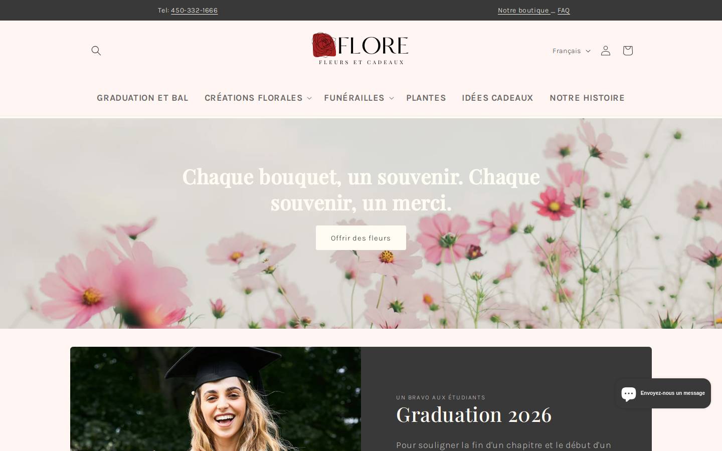 fleursrivesud.ca homepage screenshot
