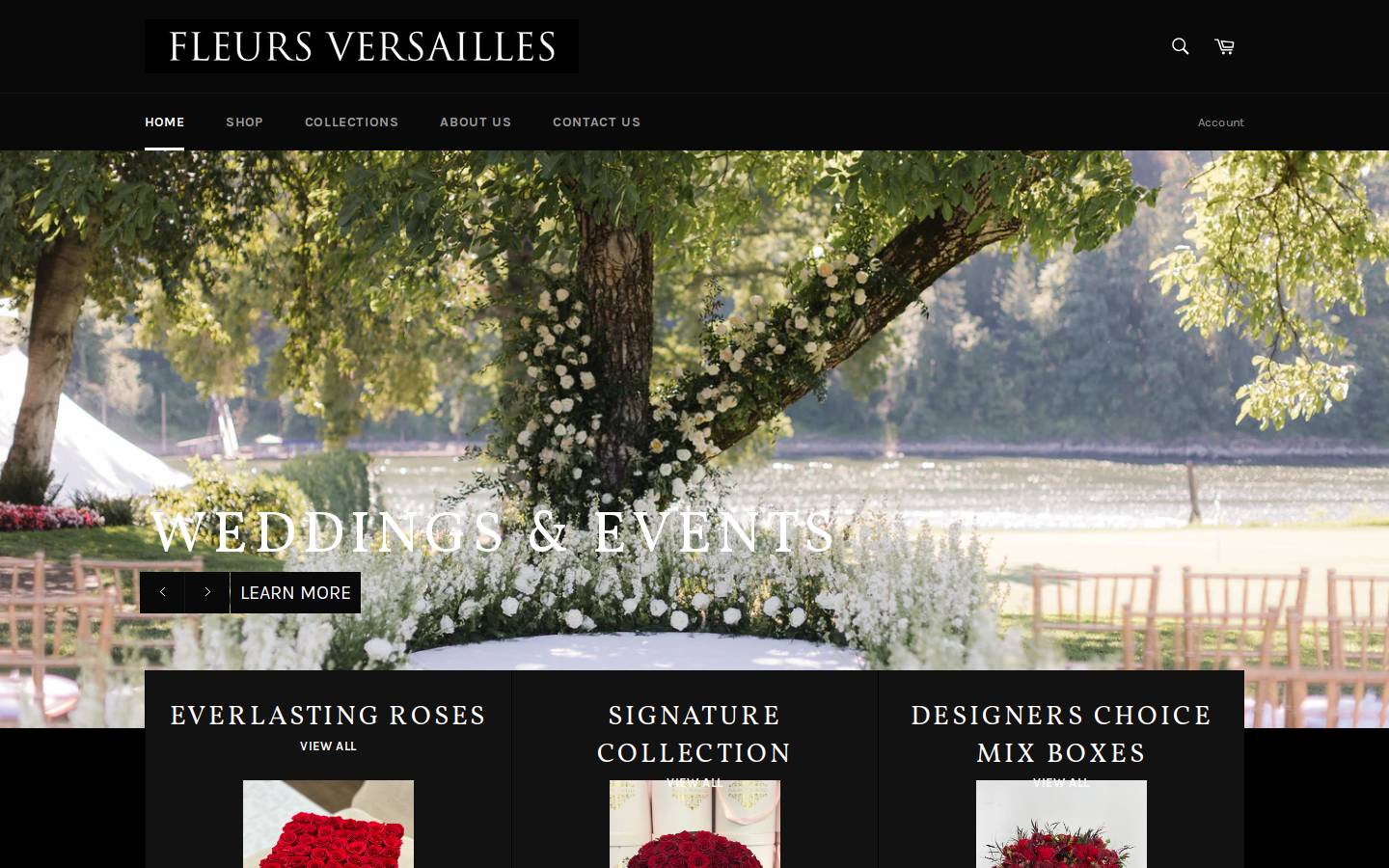 fleursversailles.com homepage screenshot