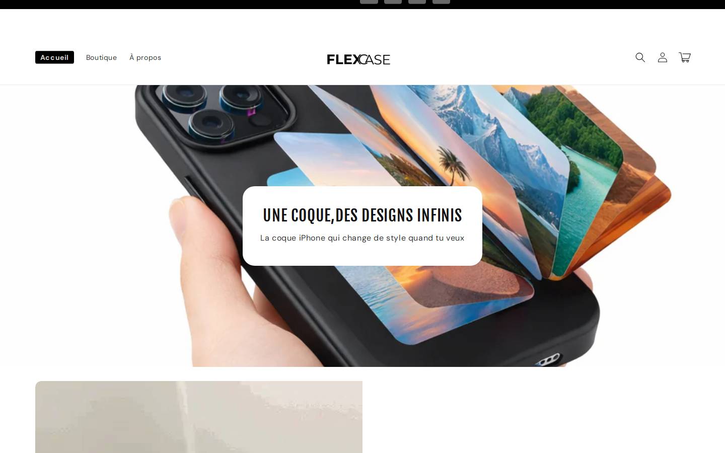 flexcase.fr homepage screenshot