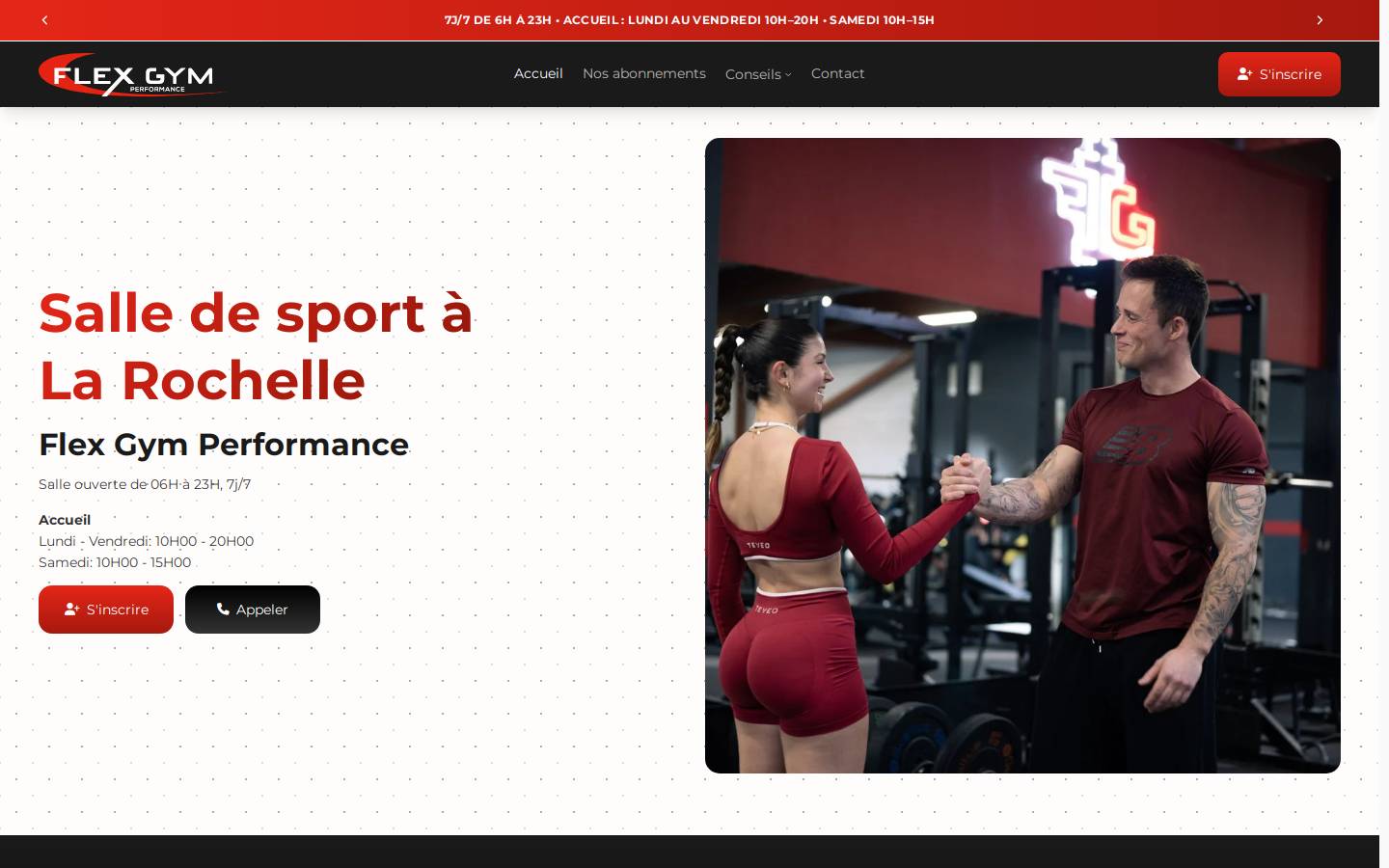 flexgymperformance.fr homepage screenshot