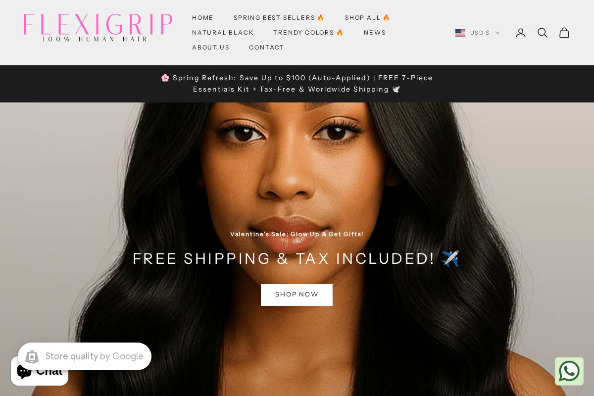 flexigripxwig.com homepage screenshot