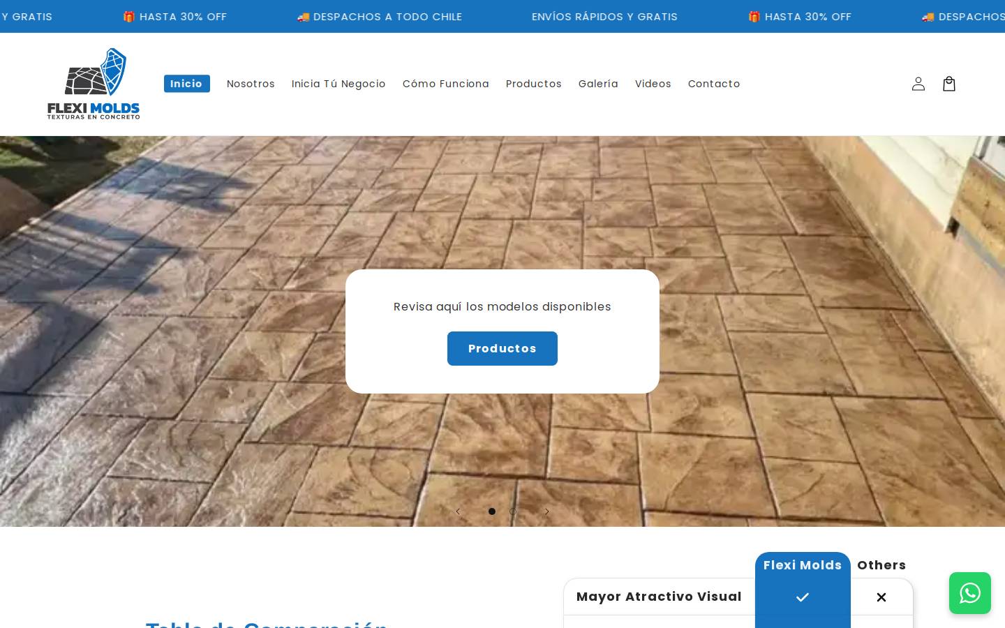 fleximolds.cl homepage screenshot
