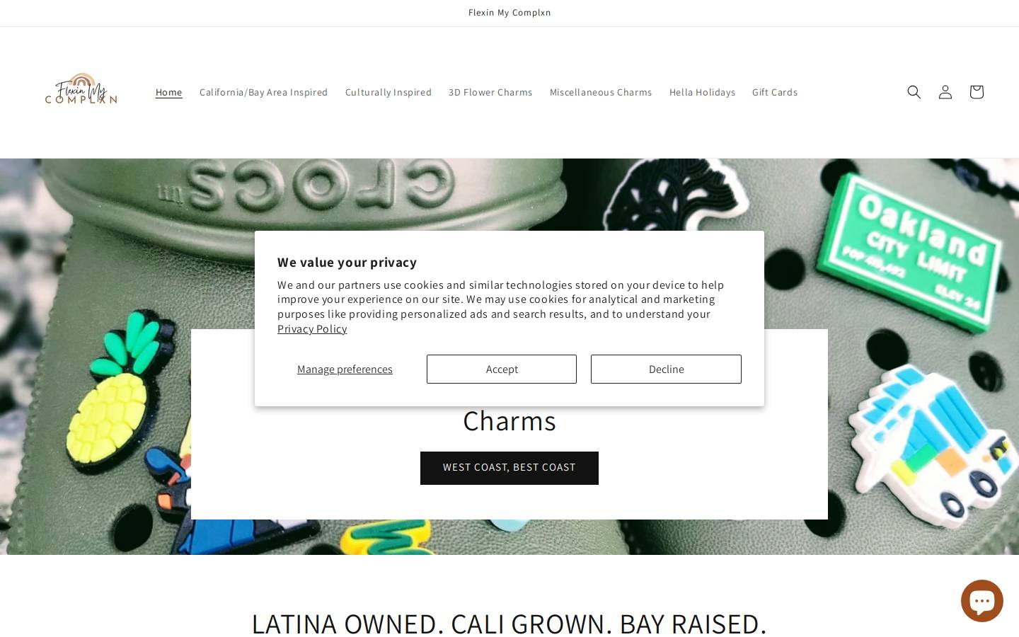 flexinmycomplxn.com homepage screenshot