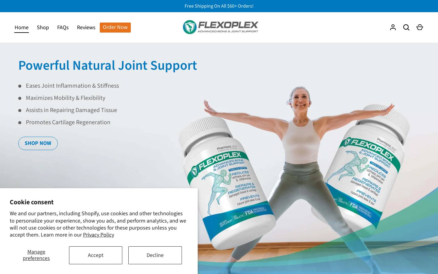 FlexoPlex homepage screenshot